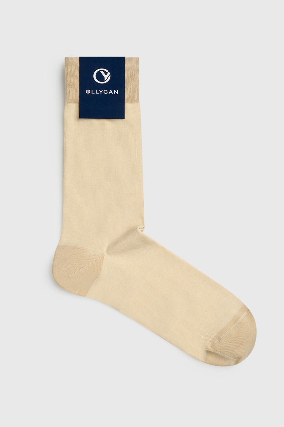 Chaussures & Accessoires Ollygan | Paire De Chaussettes Unies Beige