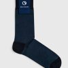 Chaussures & Accessoires Ollygan | Paire De Chaussettes Unies Bleu Marine