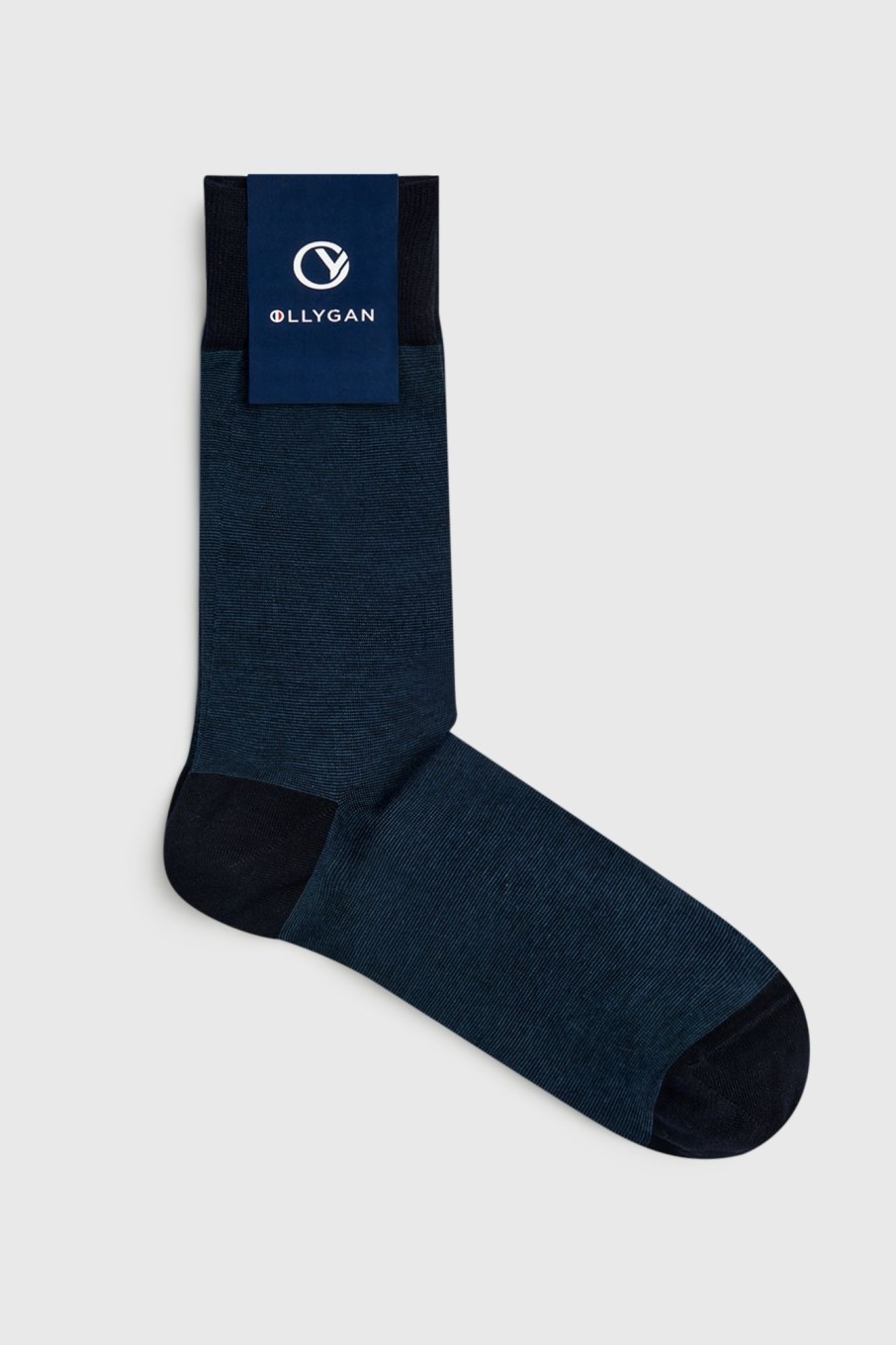 Chaussures & Accessoires Ollygan | Paire De Chaussettes Unies Bleu Marine