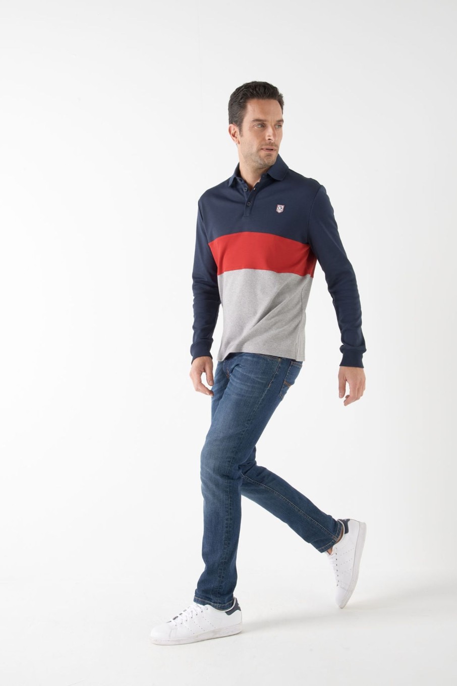 Pret-A-Porter Ollygan | Polo Tricolore Maille Interlock Phoenix